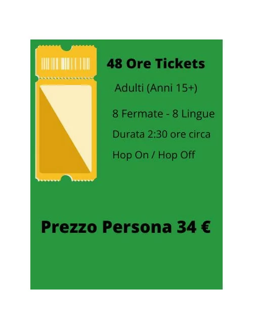 Open Bus Ticket Non Stop Green Colosseo